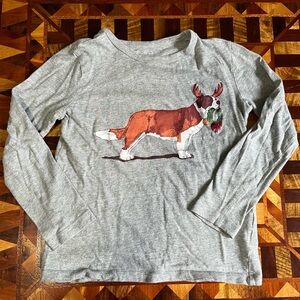 CREWCUTS by J. CREW Holiday Christmas St Bernard Dog Long Sleeve Shirt